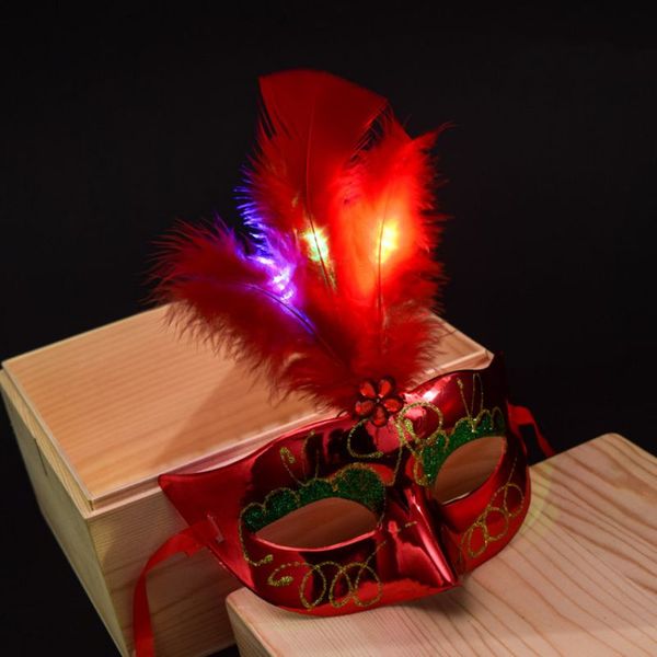 led light up feather mask for women girls halloween masquerade mask half face party dance festival costume props
led light up feather mask for women girls halloween masquerade mask half face party dance festival costume props