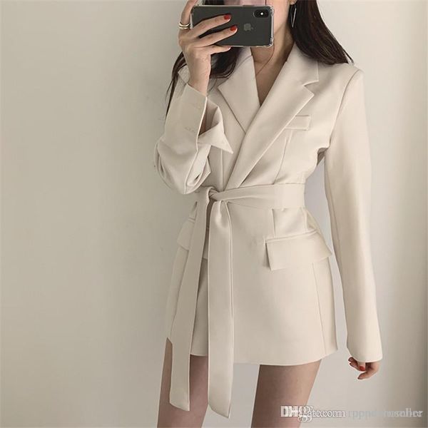 autumn women designer coat fashion vintage personality medium long lapel neck suit coat with sashes women clothing, Black;brown
autumn women designer coat fashion vintage personality medium long lapel neck suit coat with sashes women clothing, Black;brown
