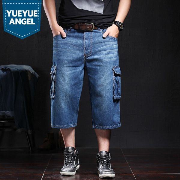 fashion casual mens calf-length jeans shorts men summer baggy pockets denim shorts plus size straight cargo pants male clothing, Blue
fashion casual mens calf-length jeans shorts men summer baggy pockets denim shorts plus size straight cargo pants male clothing, Blue