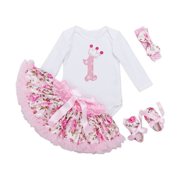 tutu baby set for birthday gifts spring autumn long sleeve romper pettiskirt headband shoes 4 pcs 1st birthday clothing sets, White
tutu baby set for birthday gifts spring autumn long sleeve romper pettiskirt headband shoes 4 pcs 1st birthday clothing sets, White