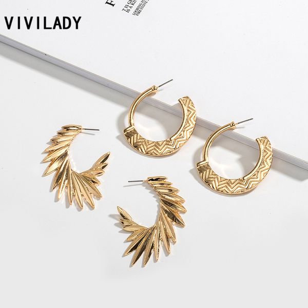 vivilady bohemia chic c shape feather pattern women hoop earrings trendy for female alloy jewelry brincos, Golden;silver
vivilady bohemia chic c shape feather pattern women hoop earrings trendy for female alloy jewelry brincos, Golden;silver