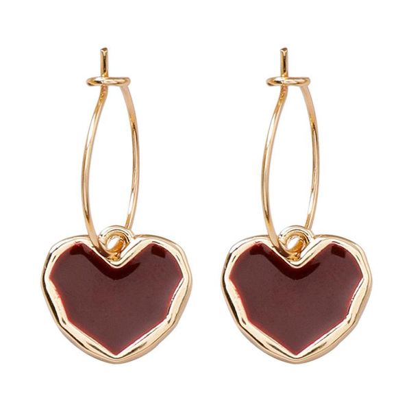 2020 new korea style small red heart hoop earrings for women girl fashion jewelry accessories, Golden;silver
2020 new korea style small red heart hoop earrings for women girl fashion jewelry accessories, Golden;silver
