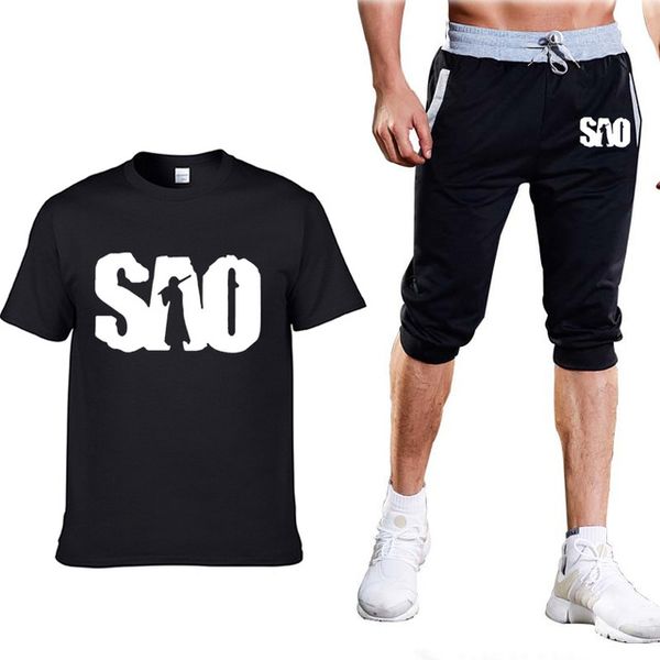 summer men's suits for anime sword art online sao printed mens short sleeve crew neck casual cotton male t-shirt+pants suit 2pcw
summer men's suits for anime sword art online sao printed mens short sleeve crew neck casual cotton male t-shirt+pants suit 2pcw