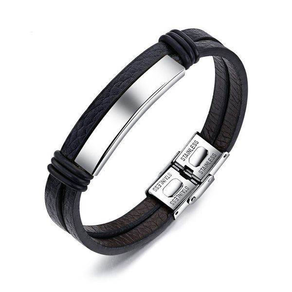 yobracelets & bangles stainless steel leather bracelet men jewelry punk personalize name black 22cm charms fashion bangles
yobracelets & bangles stainless steel leather bracelet men jewelry punk personalize name black 22cm charms fashion bangles