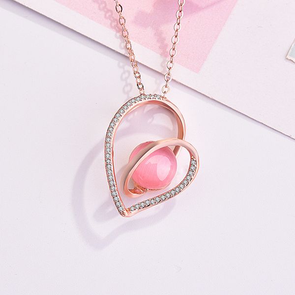 natural pink crystal pendant necklace female sweet small fresh love zircon rose gold pendant clavicle chain party accessories, Silver
natural pink crystal pendant necklace female sweet small fresh love zircon rose gold pendant clavicle chain party accessories, Silver
