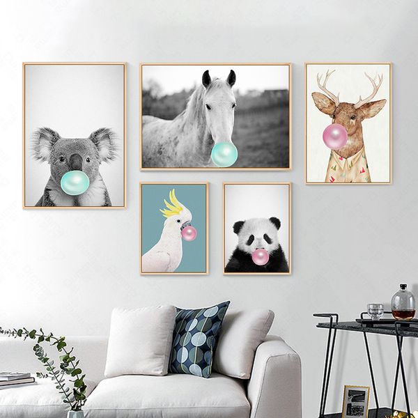 bubble gum panda koala horse animals posters canvas paintings wall art nursery decorative pictures prints kids room decoration
bubble gum panda koala horse animals posters canvas paintings wall art nursery decorative pictures prints kids room decoration
