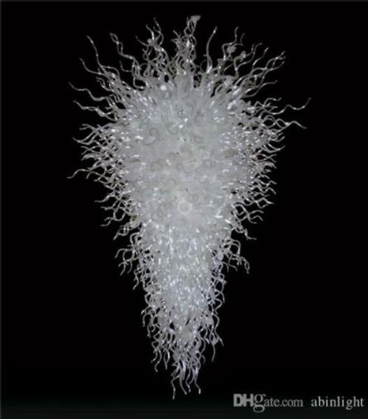 100% hand blown glass large chandelier white murano glass artistic lamps modern art style chandelier