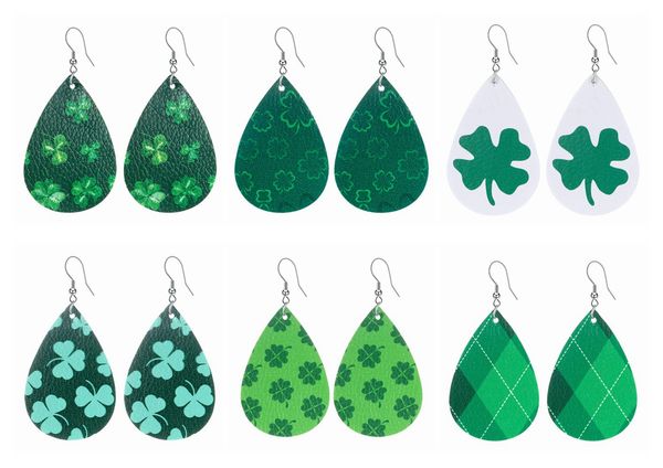 12pairs new trend fashion personality leather earrings women printed clover pattern drop shape earring jewelry valentine gift party, Silver
12pairs new trend fashion personality leather earrings women printed clover pattern drop shape earring jewelry valentine gift party, Silver