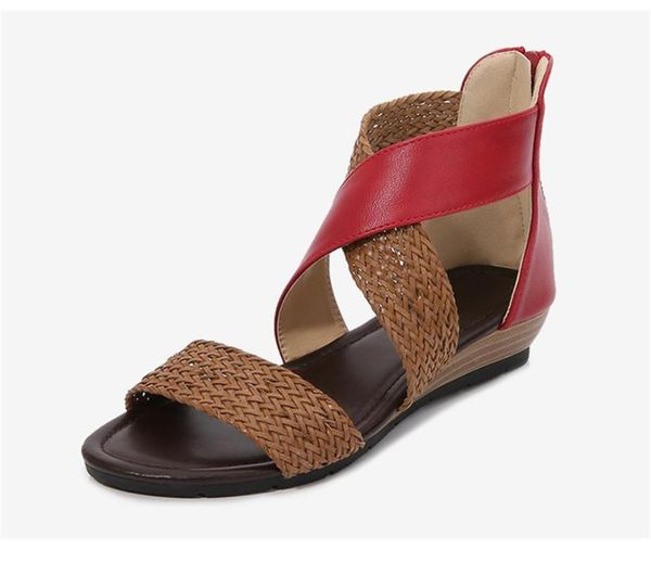 2020 summer sandals female boho style woven belt wedge heel women sandals retro roman shoes women large size 35-43, Black
2020 summer sandals female boho style woven belt wedge heel women sandals retro roman shoes women large size 35-43, Black