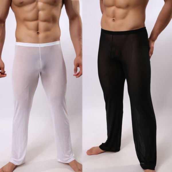 men see through polyamide sleep pants soft lounge sleeping pajamas man nightclothes perspective pants, Black
men see through polyamide sleep pants soft lounge sleeping pajamas man nightclothes perspective pants, Black