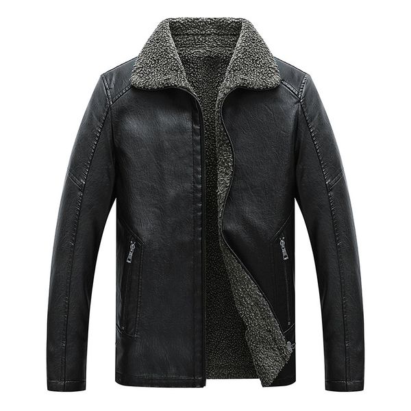 euro code 2019 business casual men's leather jackets winter warm fleece coats thick outerwear zipper jacket large number stock, Black
euro code 2019 business casual men's leather jackets winter warm fleece coats thick outerwear zipper jacket large number stock, Black