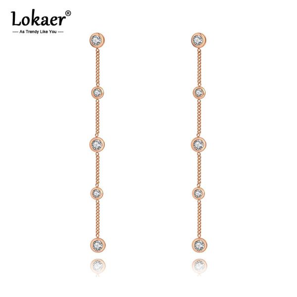 lokaer new titanium stainless steel party tassel chain earrings for women girl bohemia cz crystal dangle earrings jewelry e20078, Silver
lokaer new titanium stainless steel party tassel chain earrings for women girl bohemia cz crystal dangle earrings jewelry e20078, Silver