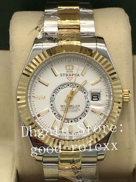 luxury men's watch mens automatic 2813 luminous sky dweller 326933 gold stainless steel mechanical watches men 42mm perpetual wristwatc, Slivery;brown
luxury men's watch mens automatic 2813 luminous sky dweller 326933 gold stainless steel mechanical watches men 42mm perpetual wristwatc, Slivery;brown