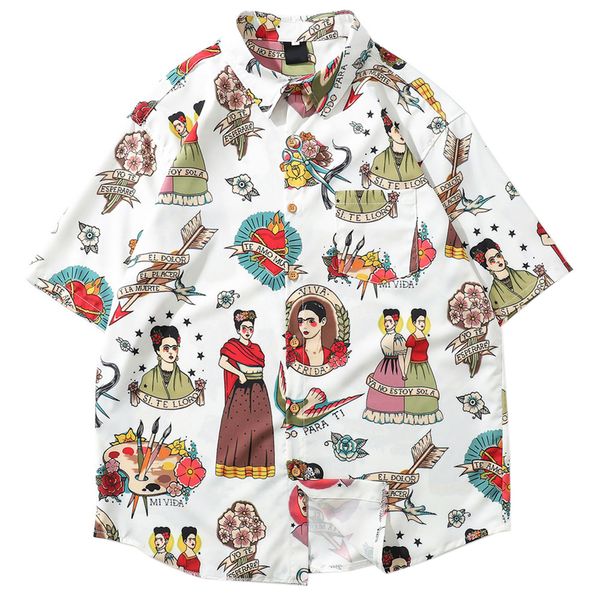 men holiday shirt polyester print male hawaiian beach shirts summer short sleeve printing loose shirts, White;black
men holiday shirt polyester print male hawaiian beach shirts summer short sleeve printing loose shirts, White;black