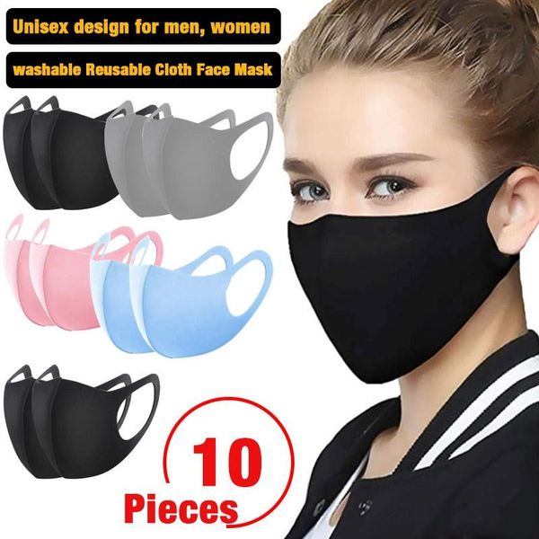 washable cloth face mask pm2.5 adults reusable anti dust windproof sun protection mouth mask children kids breathable ice silk cotton masks