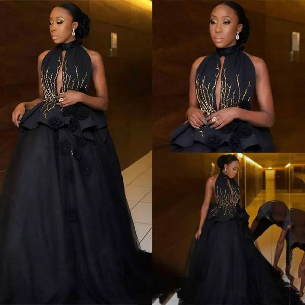 black halter evening dresses sweep train 3d floral applique bead tiered sleeveless prom dress long african vestidos festa backless, Black;red
black halter evening dresses sweep train 3d floral applique bead tiered sleeveless prom dress long african vestidos festa backless, Black;red