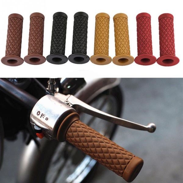 1 pair motorcycle handlebar dirt bike retro soft hand grip skid resistance rubber easy install replacement 7/8" 22mm accessories, Black
1 pair motorcycle handlebar dirt bike retro soft hand grip skid resistance rubber easy install replacement 7/8" 22mm accessories, Black