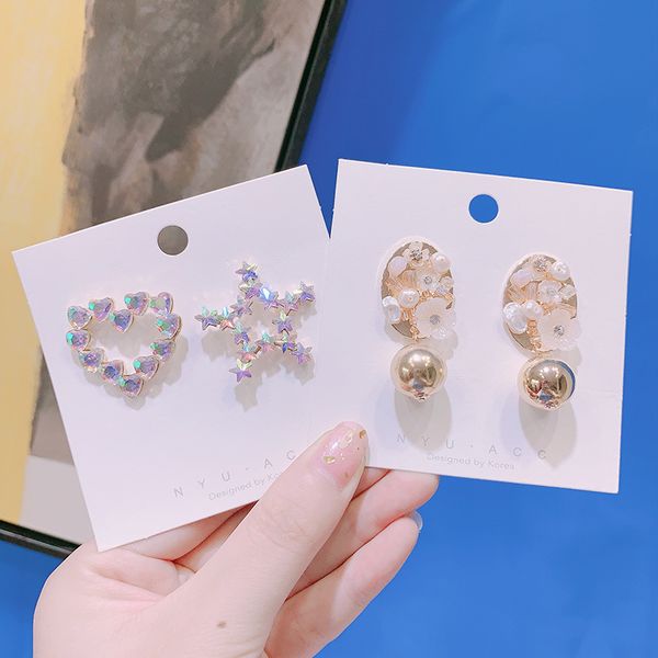 temperament exquisite flower oval metal ball sweet color crystal star love silver needle earrings korean female fashion jewelry, Golden;silver
temperament exquisite flower oval metal ball sweet color crystal star love silver needle earrings korean female fashion jewelry, Golden;silver