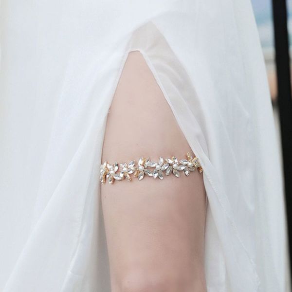 women bridal stretch leg garter belt imitation crystal flower jewelry rhinestone beading wedding prom party elastic thigh ring, Golden;white
women bridal stretch leg garter belt imitation crystal flower jewelry rhinestone beading wedding prom party elastic thigh ring, Golden;white