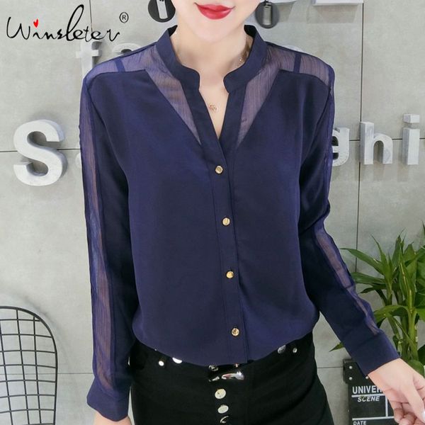 women's blouses & shirts spring transparent blouse european clothes fashion women button chiffon shirt long sleeve ropa mujer 2021, White
women's blouses & shirts spring transparent blouse european clothes fashion women button chiffon shirt long sleeve ropa mujer 2021, White