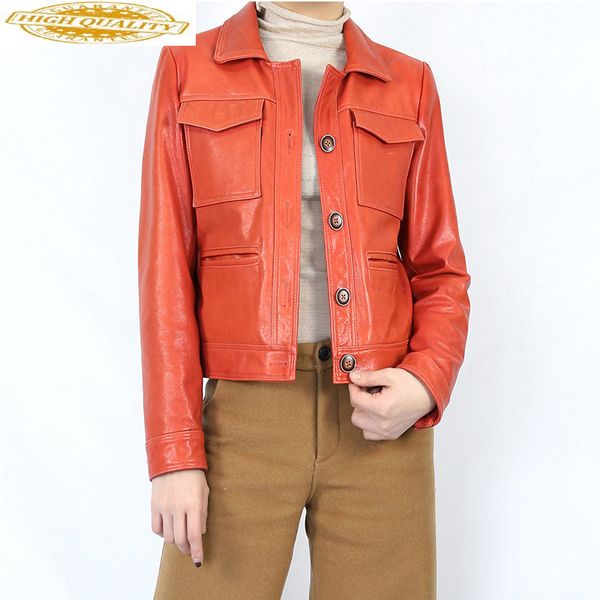 women's leather & faux sheepskin coat real genuine jacket women clothes 2021 fur spring korean elegant female coats zt2275, Black
women's leather & faux sheepskin coat real genuine jacket women clothes 2021 fur spring korean elegant female coats zt2275, Black