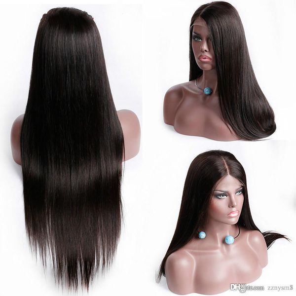 brazilian wig full end front high temperature wire wigs pre plucked straight front wig frontal natural, Black
brazilian wig full end front high temperature wire wigs pre plucked straight front wig frontal natural, Black