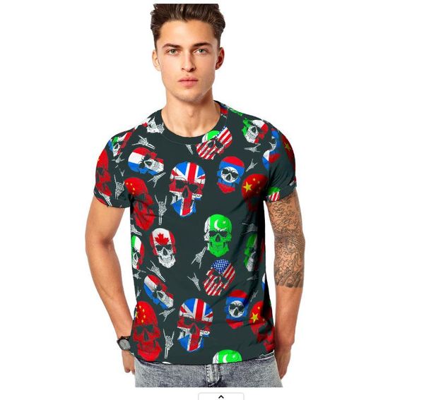 2019 лето с коротким рукавом tide streetwear черепа t shirt men цифровой печати модальный хлопок вокруг шеи camisetas de verano hombre, White;black
2019 лето с коротким рукавом tide streetwear черепа t shirt men цифровой печати модальный хлопок вокруг шеи camisetas de verano hombre, White;black