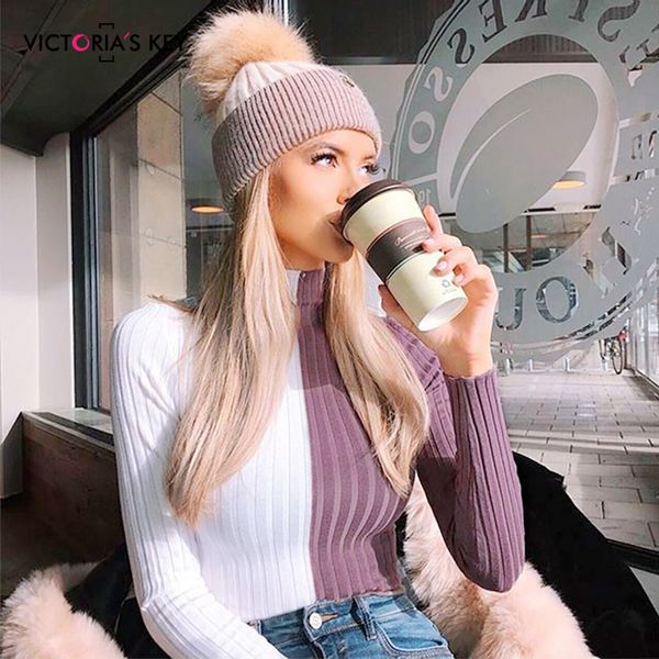 victoria's key patchwork knitted sweater womens winter 2019 autumn turtleneck jumper slim color block pullover ladise casual top, White;black
victoria's key patchwork knitted sweater womens winter 2019 autumn turtleneck jumper slim color block pullover ladise casual top, White;black
