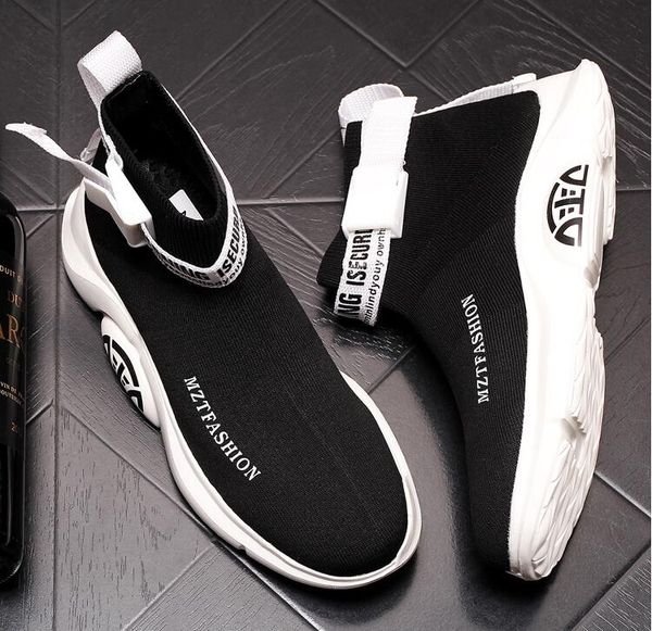 summer men knitted socks shoes fashion trend bind mesh men's casual shoes breathable men's sneakers platform board, Black
summer men knitted socks shoes fashion trend bind mesh men's casual shoes breathable men's sneakers platform board, Black