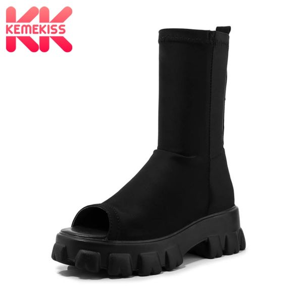 kemekiss 2020 women summer boots plus size 32-46 peep toe daily casual thick sole platform shoes woman spring footwear, Black
kemekiss 2020 women summer boots plus size 32-46 peep toe daily casual thick sole platform shoes woman spring footwear, Black