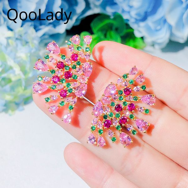 qoolady 2020 symmetrical aesthetic cute peacock rose red pink cubic zirconia stone gold exaggerated stud earrings for women e164, Golden;silver
qoolady 2020 symmetrical aesthetic cute peacock rose red pink cubic zirconia stone gold exaggerated stud earrings for women e164, Golden;silver