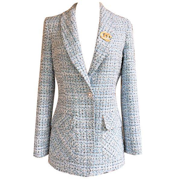 2019 spring suit new ladies suit long sleeve burr tweed medium long jacket elegant retro temperament women clothing, White;black
2019 spring suit new ladies suit long sleeve burr tweed medium long jacket elegant retro temperament women clothing, White;black