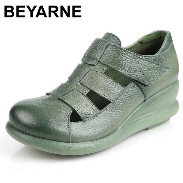 beyarnenew arrival women's sandals genuine leather wedges shoes round toe flats thick heels female rome summer plataform sandals, Black
beyarnenew arrival women's sandals genuine leather wedges shoes round toe flats thick heels female rome summer plataform sandals, Black