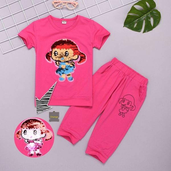 girls' summer dress sequins color-changing girls' capri medium and large children's wear pants suit pants set two-piece suit
girls' summer dress sequins color-changing girls' capri medium and large children's wear pants suit pants set two-piece suit