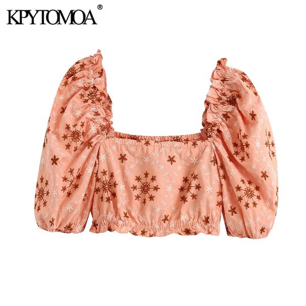 kpytomoa women 2020 fashion embroidery ruffles cropped blouses vintage square collar puff sleeves female shirts blusas chic, White
kpytomoa women 2020 fashion embroidery ruffles cropped blouses vintage square collar puff sleeves female shirts blusas chic, White