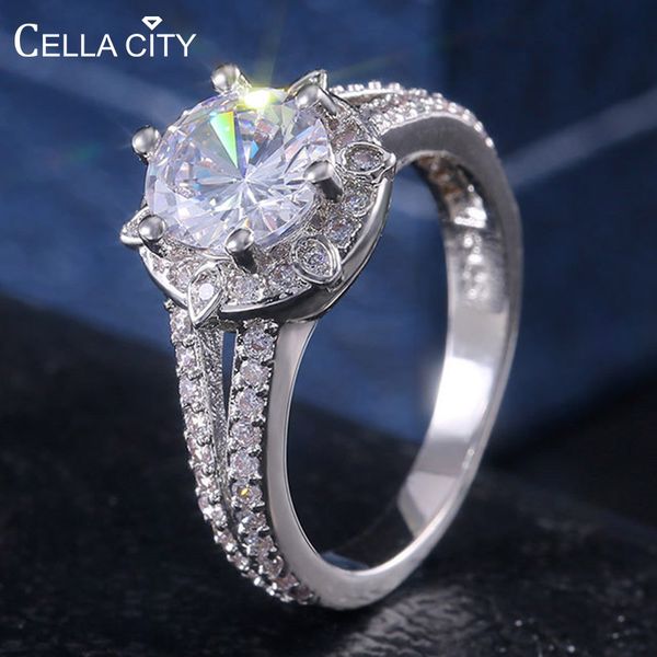 cellacity classic female ring silver 925 jewelry with gemstones flower simple design rings for women weddings gift, Golden;silver
cellacity classic female ring silver 925 jewelry with gemstones flower simple design rings for women weddings gift, Golden;silver