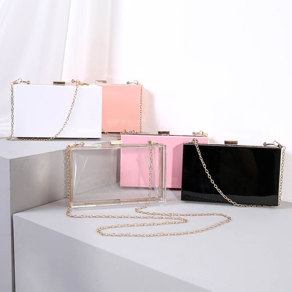 dinner bag transparent acrylic chain messenger box bag small square ladies single shoulder diagonal
dinner bag transparent acrylic chain messenger box bag small square ladies single shoulder diagonal