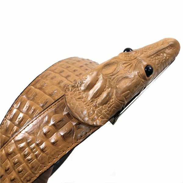 crocodile pattern genuine leather belt inside zipper replaceable belt business casual simulation crocodile alligator head, Black;brown
crocodile pattern genuine leather belt inside zipper replaceable belt business casual simulation crocodile alligator head, Black;brown