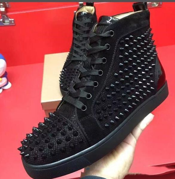 wholesalered bottom high women,men shoes spikes sneakers shoes,luxury designer rivets flat walking shoes,dress party wedding 35-46, Black
wholesalered bottom high women,men shoes spikes sneakers shoes,luxury designer rivets flat walking shoes,dress party wedding 35-46, Black