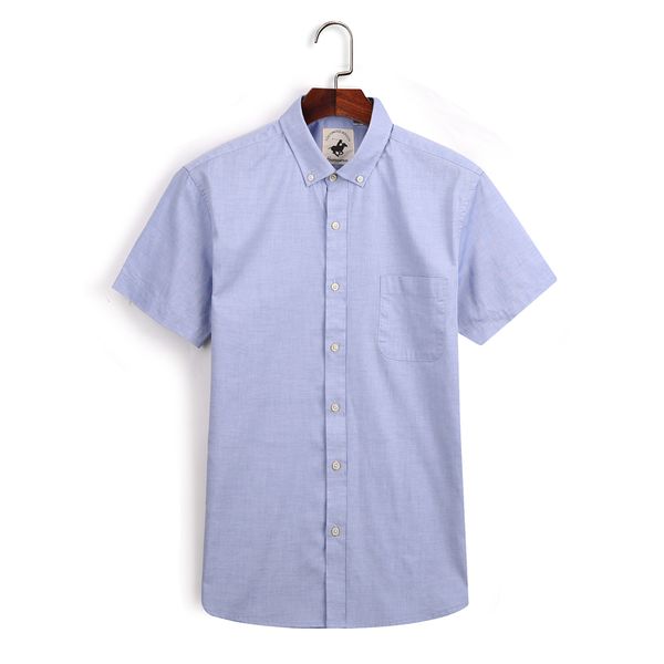 100% cotton men's solid color oxford short-sleeved shirt, White;black 
100% cotton men's solid color oxford short-sleeved shirt, White;black