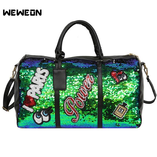 women's sequins sport bag leather pu gym bags stylish embroidery handbag perfume lady workouravel weekend duffel tote
women's sequins sport bag leather pu gym bags stylish embroidery handbag perfume lady workouravel weekend duffel tote