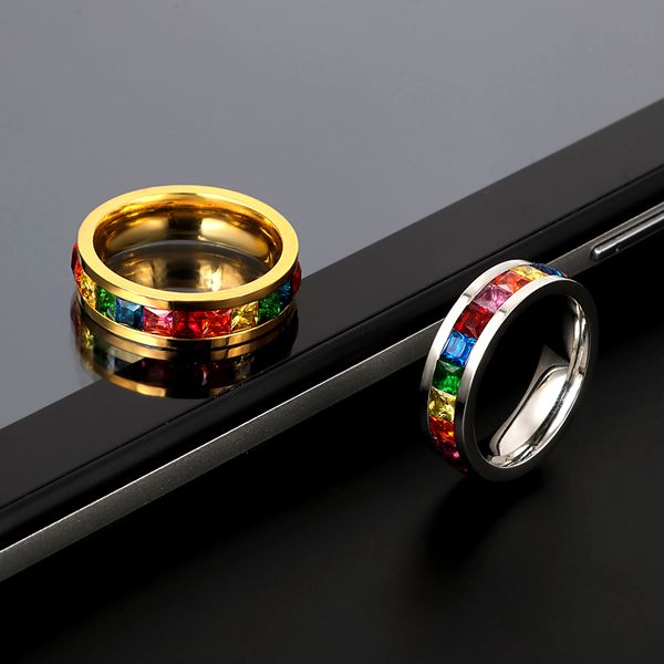 brand crystal rainbow gay pride ring trendy colorful rings for gay & lesbian stainless steel cz ring
brand crystal rainbow gay pride ring trendy colorful rings for gay & lesbian stainless steel cz ring