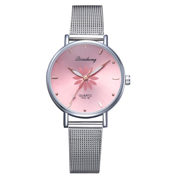 montre femme new fashion brand quartz watch printed dial women watches geneva silver mesh belt bracelet wristwatches, Slivery;brown
montre femme new fashion brand quartz watch printed dial women watches geneva silver mesh belt bracelet wristwatches, Slivery;brown