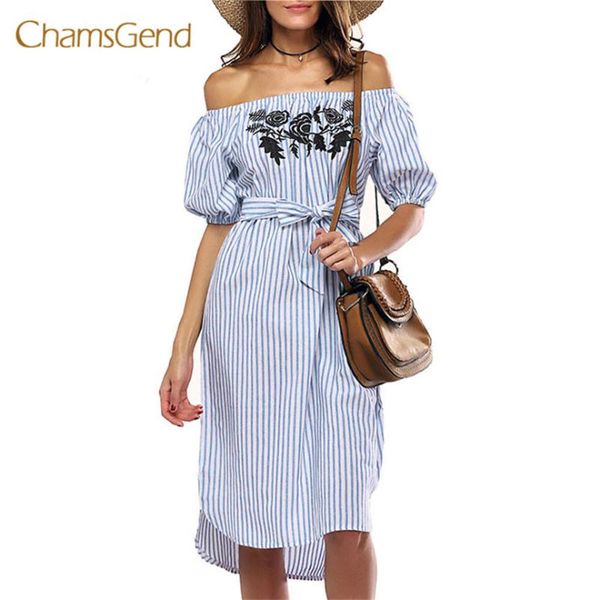 chamsgend dress women off shoulder dresses strped rose embroidery 2018 summer dress slash neck dresses ing, Black;gray
chamsgend dress women off shoulder dresses strped rose embroidery 2018 summer dress slash neck dresses ing, Black;gray
