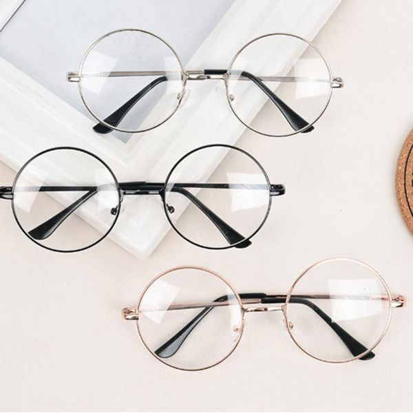 fashion classic gold metal frame round glasses women men classical vintage style optical glasses for reading daily gifts, Black
fashion classic gold metal frame round glasses women men classical vintage style optical glasses for reading daily gifts, Black