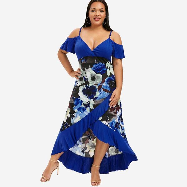 wipalo plus size fashion open shoulder color block flounce dress high low ruffle spaghetti strap ankle-length summer dress 5xl, Black;gray
wipalo plus size fashion open shoulder color block flounce dress high low ruffle spaghetti strap ankle-length summer dress 5xl, Black;gray