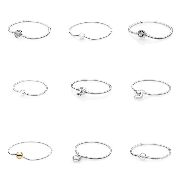 9 style 925 sterling silver bracelets charms pendant buckle snake chain bangles bracelets for women fit diy beads charm, Black
9 style 925 sterling silver bracelets charms pendant buckle snake chain bangles bracelets for women fit diy beads charm, Black