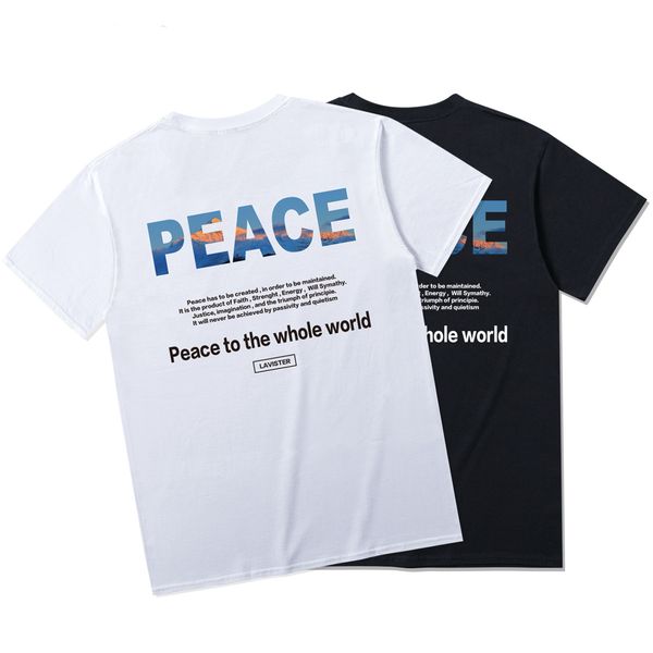 Casual Men's T-shirt 20SS Summer Peace to the whole world Printed Peace-loving judicial fairness theme Fashion personality loose T-shirt
Casual Men's T-shirt 20SS Summer Peace to the whole world Printed Peace-loving judicial fairness theme Fashion personality loose T-shirt