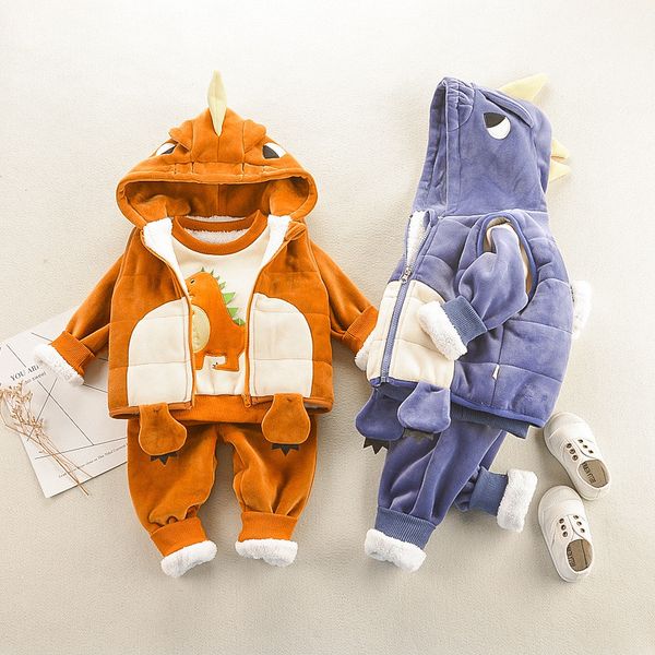 0-4 years winter boy girl clothing set 2019 casual thicker warm cartoon cute kid suit children baby clothing vest+hoodies+pant, White
0-4 years winter boy girl clothing set 2019 casual thicker warm cartoon cute kid suit children baby clothing vest+hoodies+pant, White