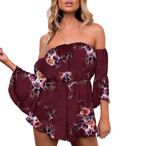 chamsgend fashion women floral print jumpsuits summer flare sleeve off shoulder short romper casual loose jumpsuits fe19, Black;white
chamsgend fashion women floral print jumpsuits summer flare sleeve off shoulder short romper casual loose jumpsuits fe19, Black;white